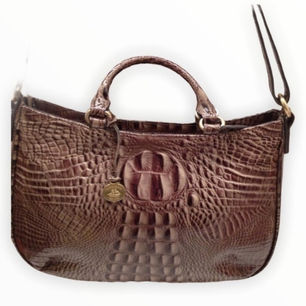 BRAHMIN MELBOURNE embossed patent leather …